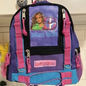 Extremely Rare-Vintage 1990’s Britney Spears Mini Backpack Purple Pink-Pop Icon